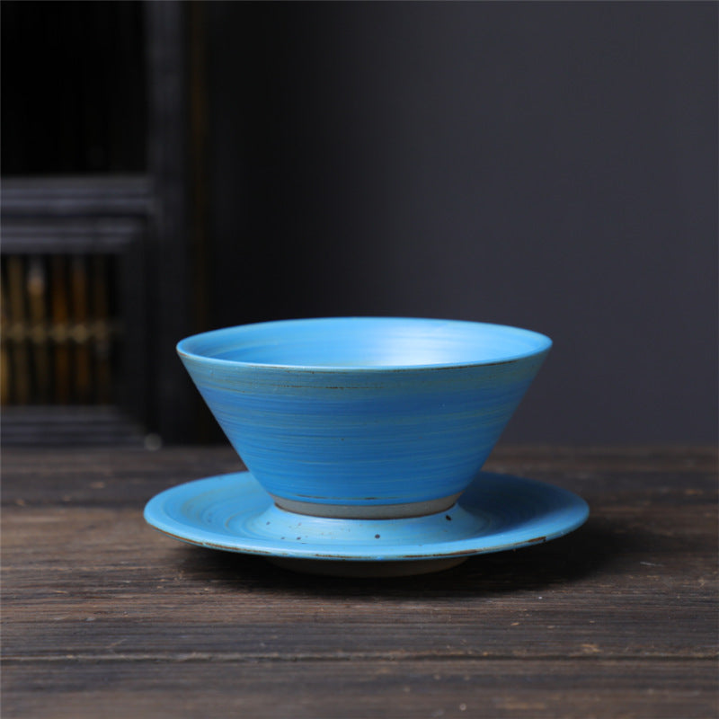 Buddha Stones Planet Design セラミックコーヒーマグ 粗削りな陶器製ティーコーヒーカップ ソーサー付き