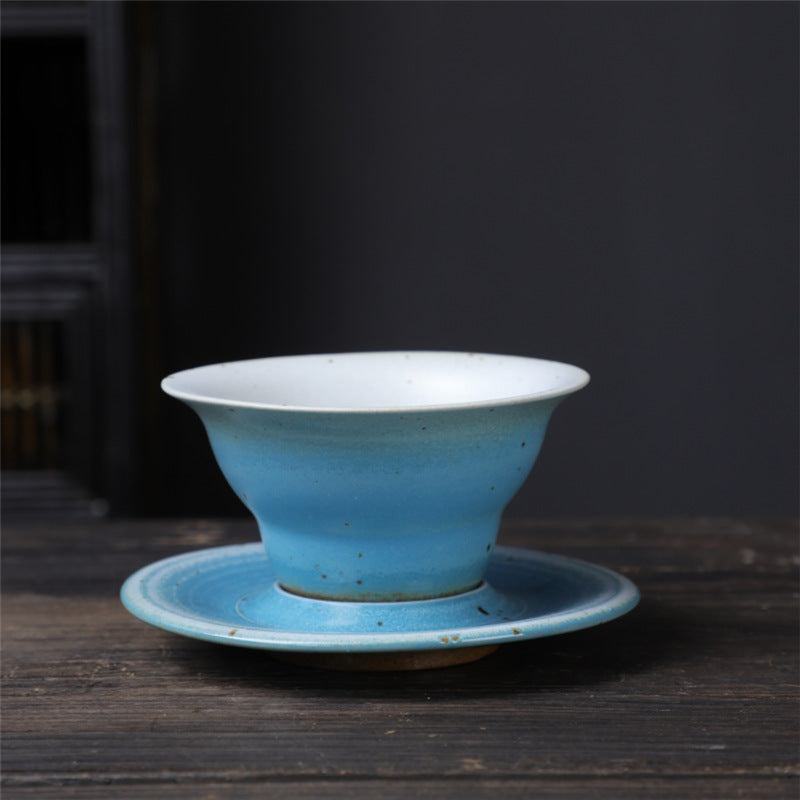 Buddha Stones Planet Design セラミックコーヒーマグ 粗削りな陶器製ティーコーヒーカップ ソーサー付き
