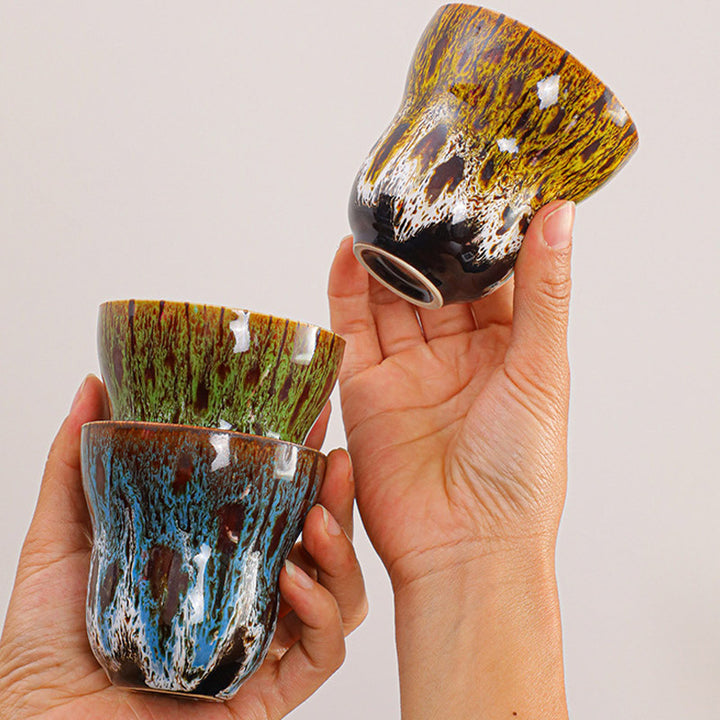 Buddha Stonesヴィンテージ窯変デザイン セラミックコーヒーマグ ティーカップ 150ml