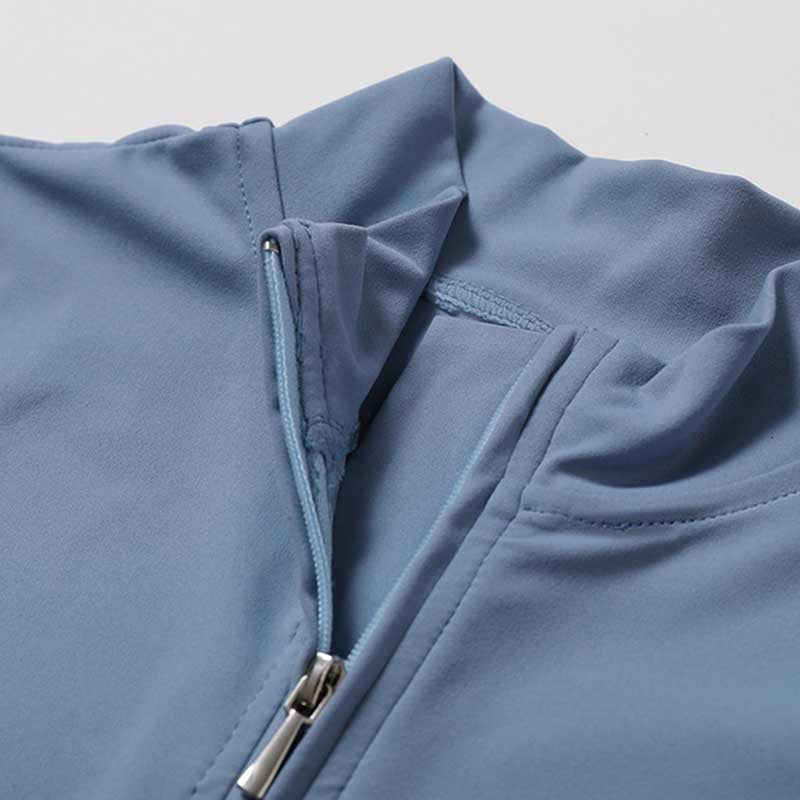 Buddha Stonesハイストレッチ ジッパー 半袖 ジャンプスーツ スポーツ フィットネス ヨガ レディース ボディスーツ - image 11