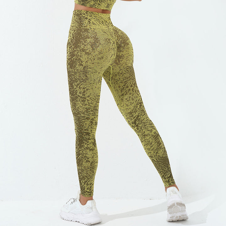 Buddha Stonesシームレス フィットネス クロップ タンクトップ ハイウエスト レギンス パンツ スポーツ ジム ヨガ ウェア