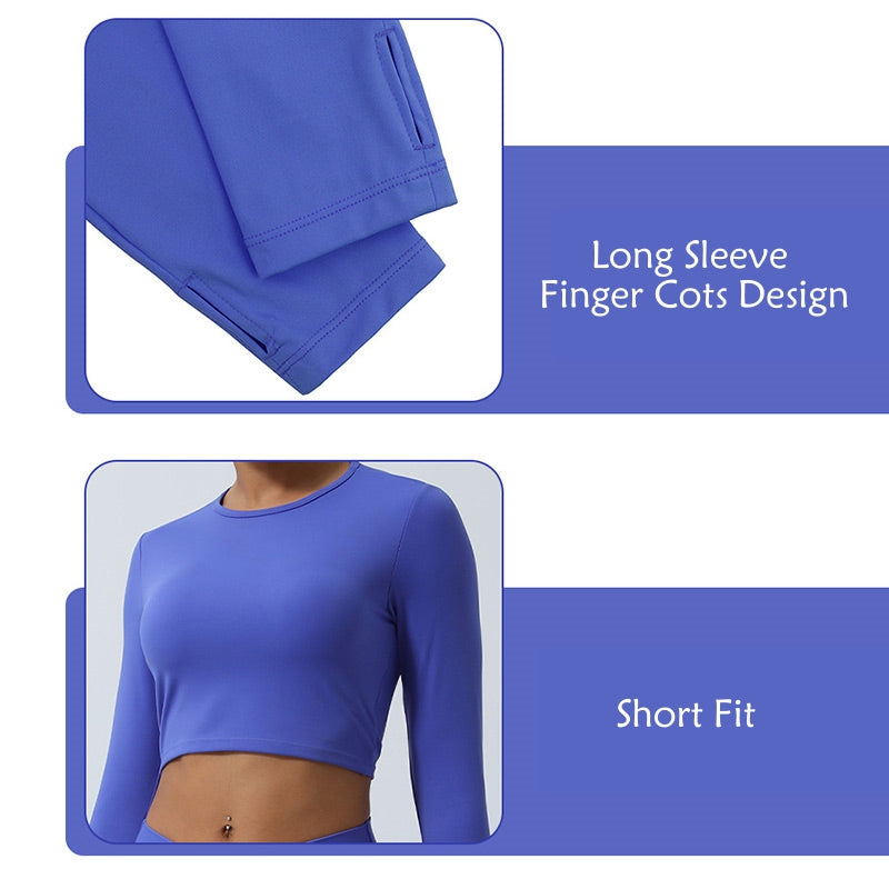 Buddha Stonesレディース ワークアウト 長袖 クリスクロス バックレス トップ Tシャツ レギンス スポーツ フィットネス ヨガ ウェア - image 10