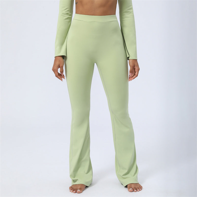 Buddha Stonesロングスリーブ バックレス ストラップ トップブラ フレアパンツ フィットネス ヨガ ウェア - image 2