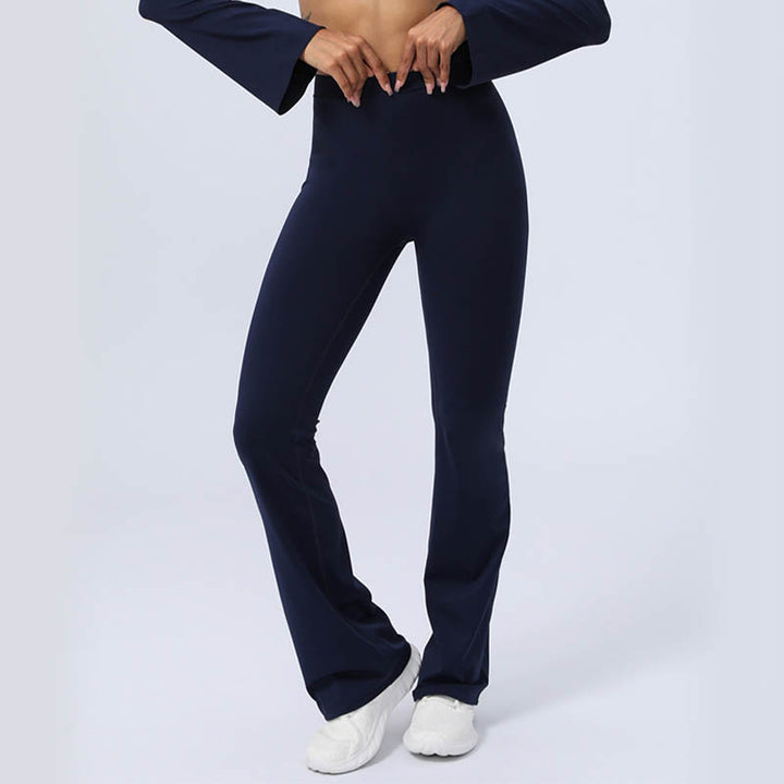 Buddha Stonesロングスリーブ バックレス ストラップ トップブラ フレアパンツ フィットネス ヨガ ウェア - image 29