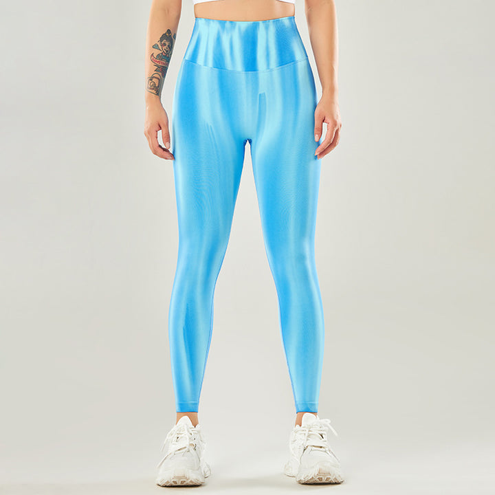 Buddha Stonesシームレス タイダイプリント パンツ スポーツ ハイウエスト レギンス レディース ヨガパンツ