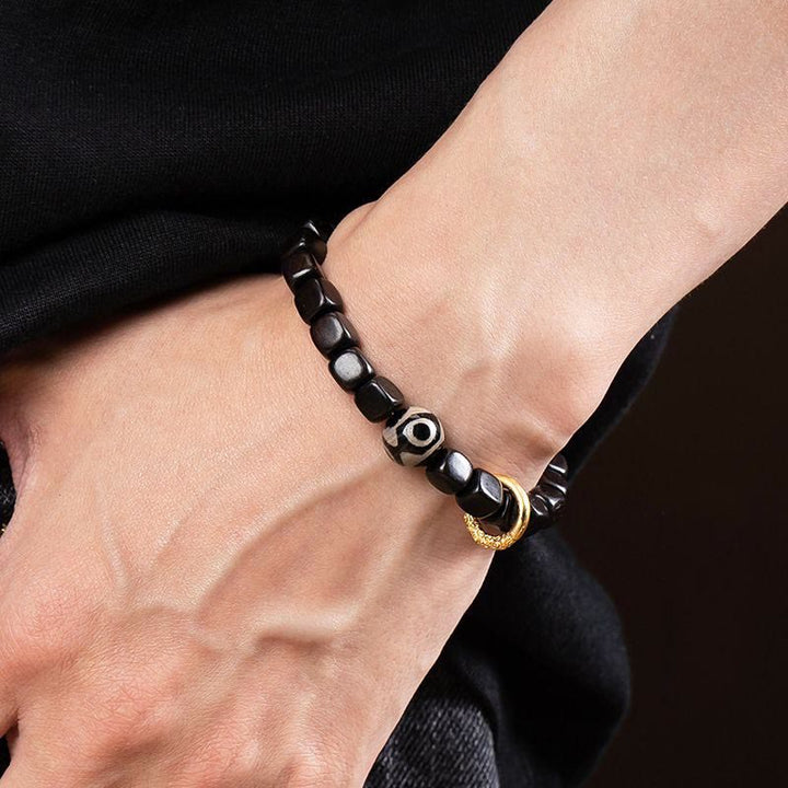 Buddha Stonesチベット黒檀ウッドビーズバランスカームブレスレット