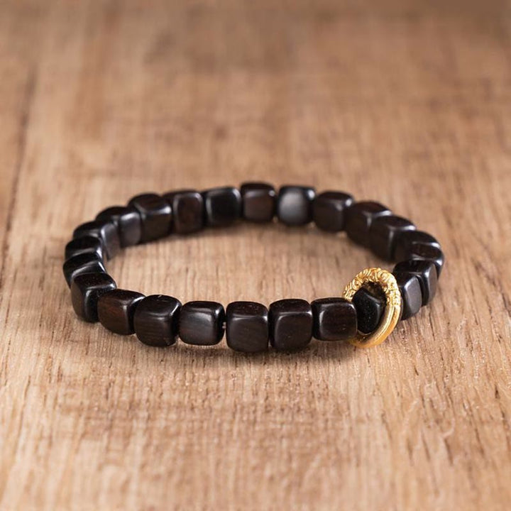 Buddha Stonesチベット黒檀ウッドビーズバランスカームブレスレット