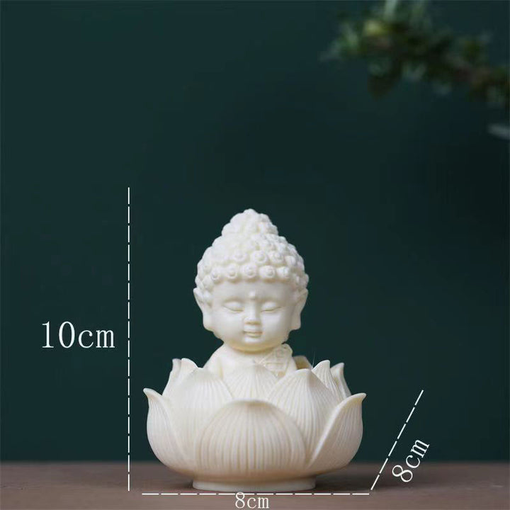 Buddha Stonesミニアイボリーフルーツ如来仏蓮観音観音文殊菩薩サマンタバドラ静寂デスク装飾
