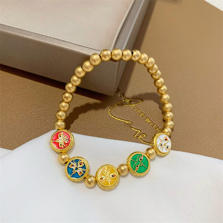 Buddha Stonesチベット五大富豪銅ビーズ 幸運のブレスレット