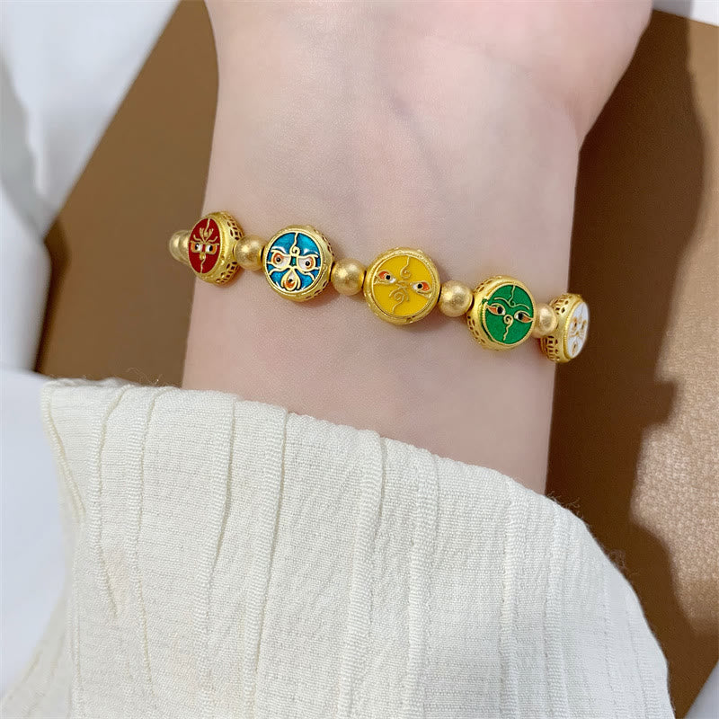 Buddha Stonesチベット五大富豪銅ビーズ 幸運のブレスレット