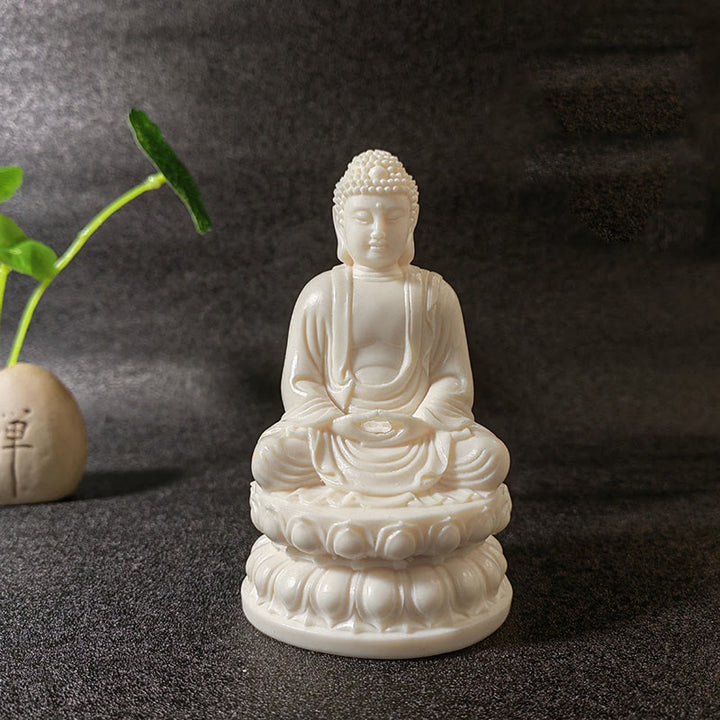 Buddha Stonesミニアイボリーフルーツ如来仏蓮観音観音文殊菩薩サマンタバドラ静寂デスク装飾