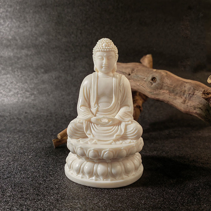 Buddha Stonesミニアイボリーフルーツ如来仏蓮観音観音文殊菩薩サマンタバドラ静寂デスク装飾