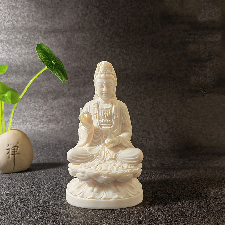 Buddha Stonesミニアイボリーフルーツ如来仏蓮観音観音文殊菩薩サマンタバドラ静寂デスク装飾