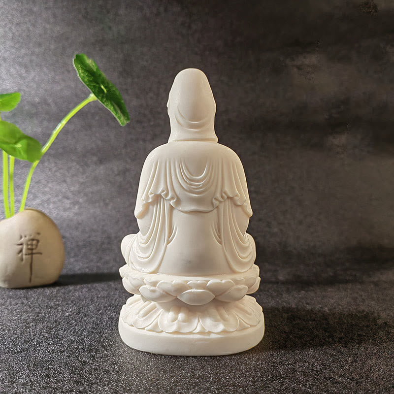 Buddha Stonesミニアイボリーフルーツ如来仏蓮観音観音文殊菩薩サマンタバドラ静寂デスク装飾