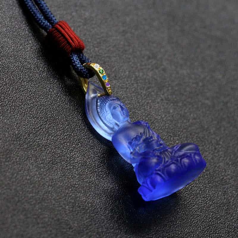 Buddha Stonesブルー 如来仏 薬師如来 瑠璃水晶 静寂のお守り ネックレス ペンダント - image 16