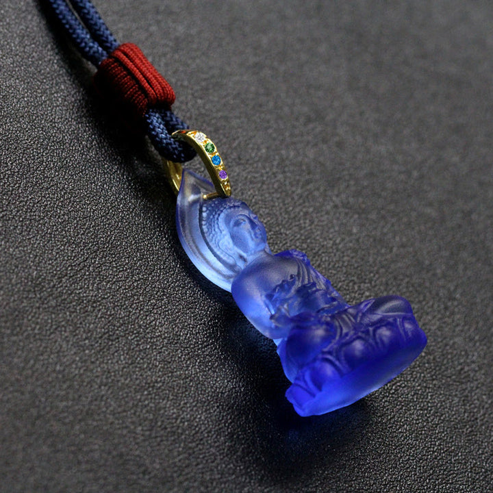 Buddha Stonesブルー 如来仏 薬師如来 瑠璃水晶 静寂のお守り ネックレス ペンダント - image 16