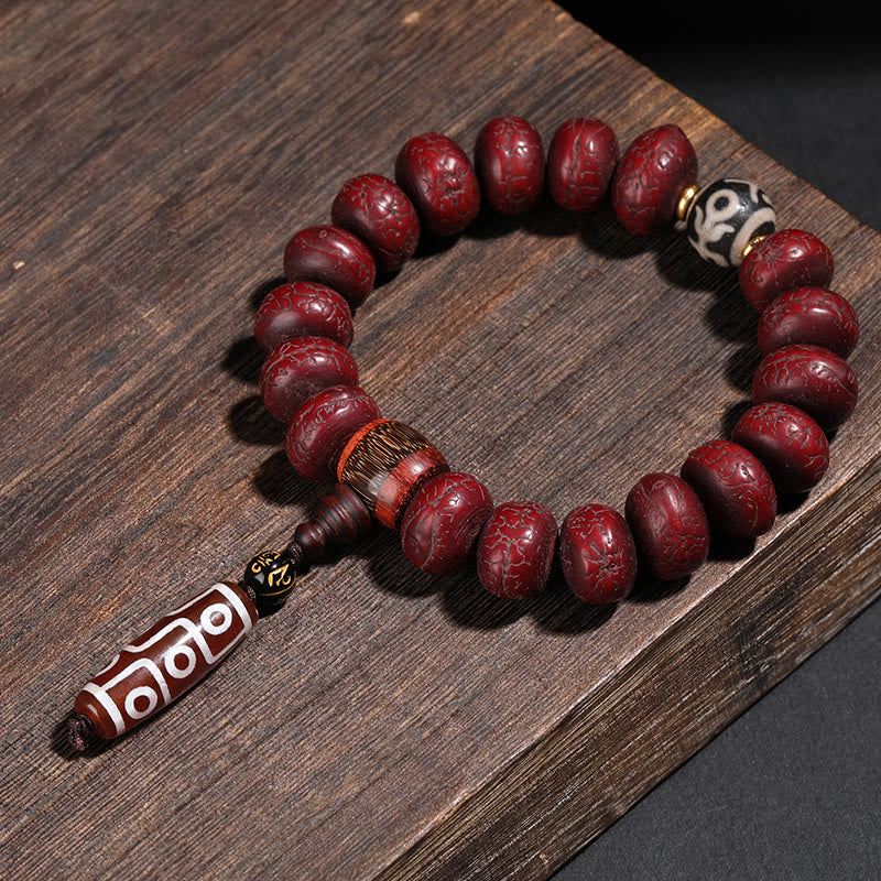 Buddha Stonesチベット菩提樹シードビーズ 踊る獅子 幸運のブレスレット 手首用Mala