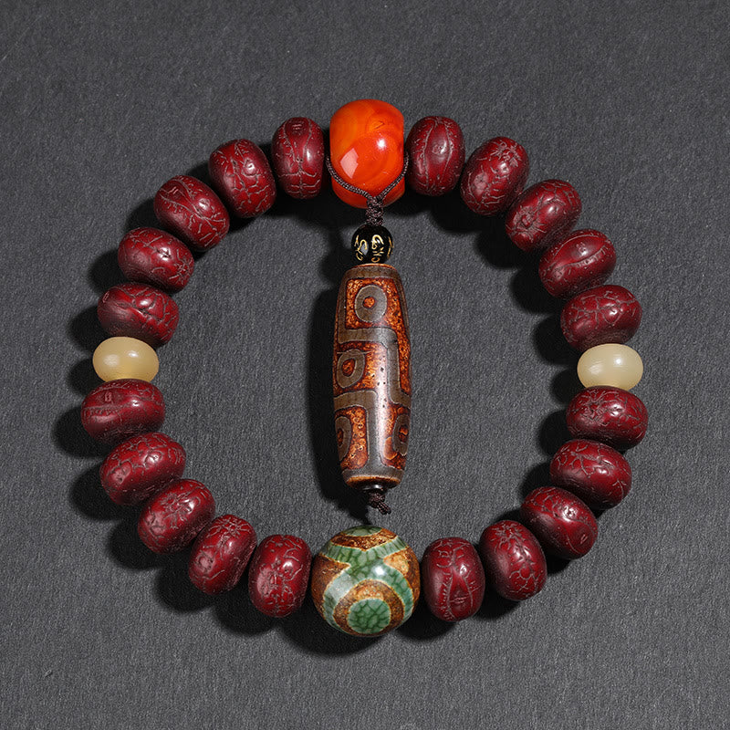 Buddha Stonesチベット菩提樹シードビーズ 踊る獅子 幸運のブレスレット 手首用Mala