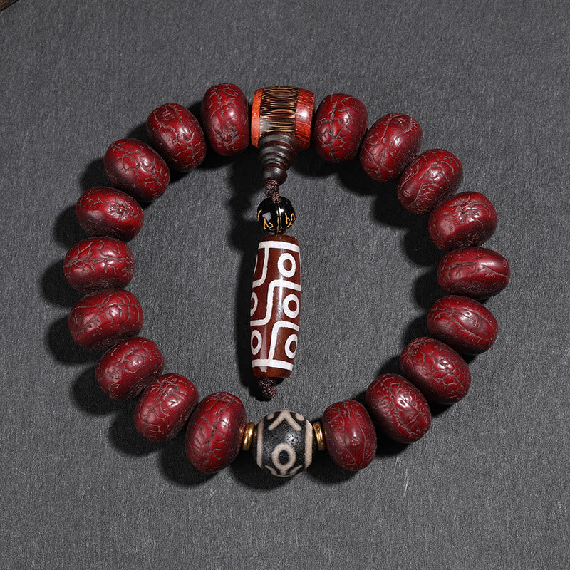 Buddha Stonesチベット菩提樹シードビーズ 踊る獅子 幸運のブレスレット 手首用Mala