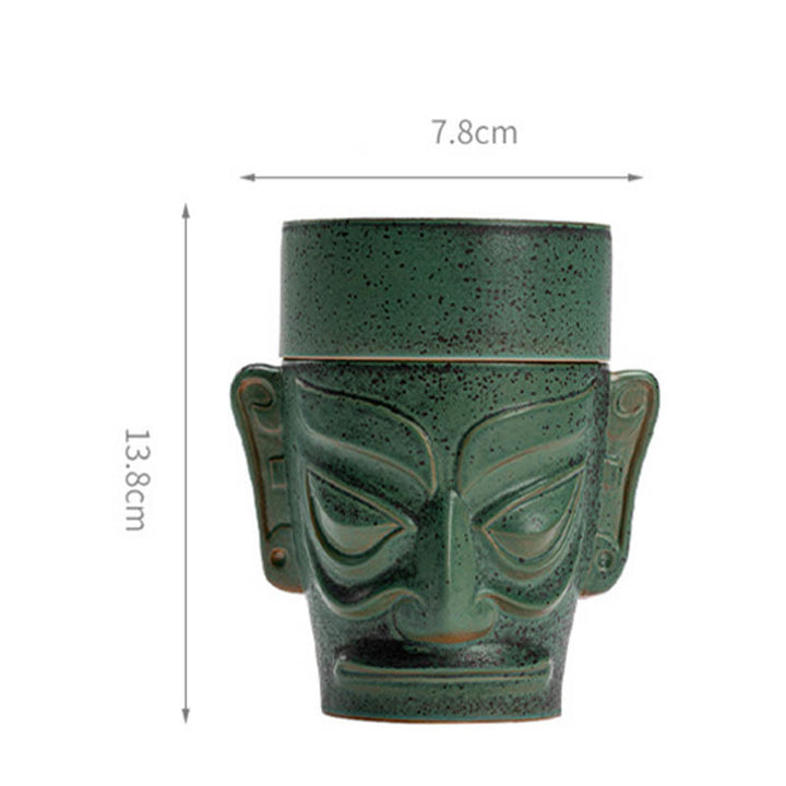 Buddha Stones青銅器時代の遺物 三星堆面 三星塚 陶器製 癒しの香炉