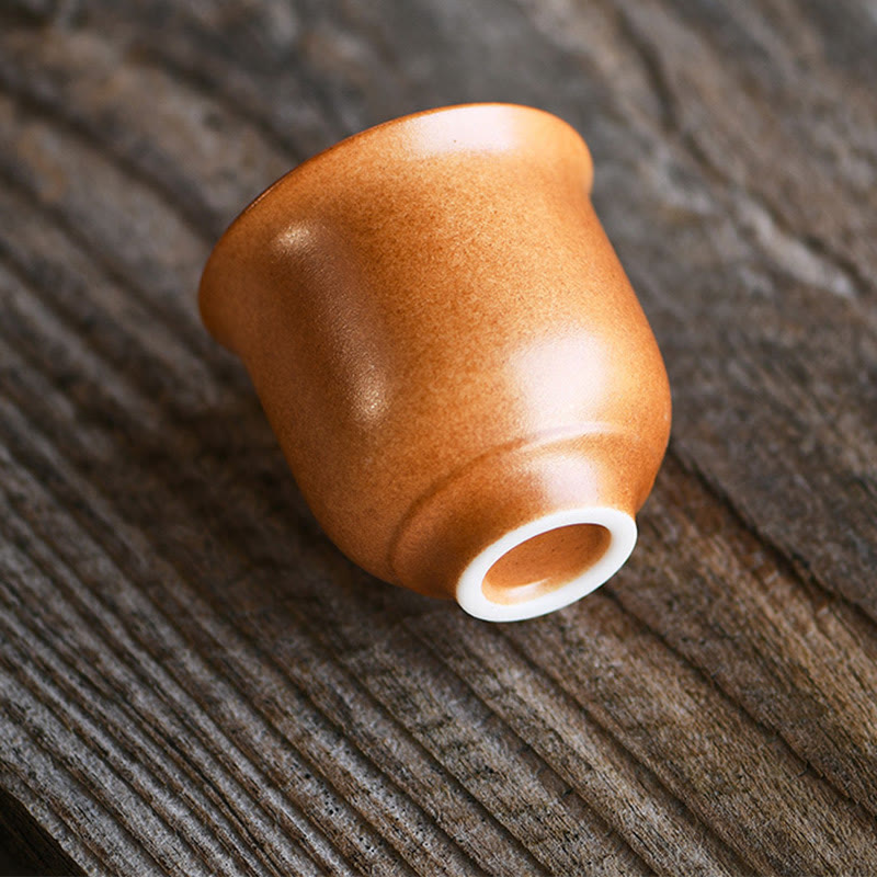 Buddha Stones小型 敦煌 フレスコ画 蓮 陶器 ティーカップ カンフー ティーカップ 90ml