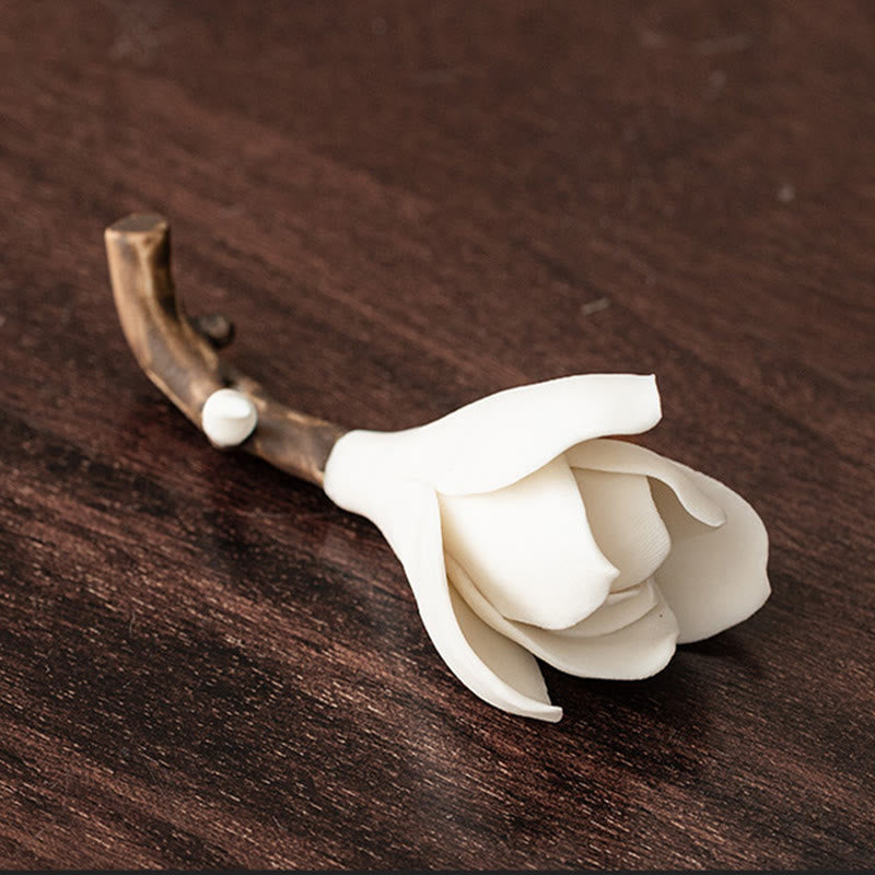 Buddha Stonesクチナシの花模様 陶器 癒し 香炉 装飾