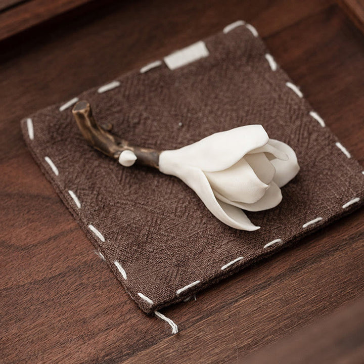 Buddha Stonesクチナシの花模様 陶器 癒し 香炉 装飾