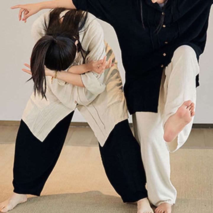 Buddha Stones無地 長袖 コート ジャケット トップス ワイドレッグパンツ 禅 太極拳 ヨガ 瞑想服 - image 20