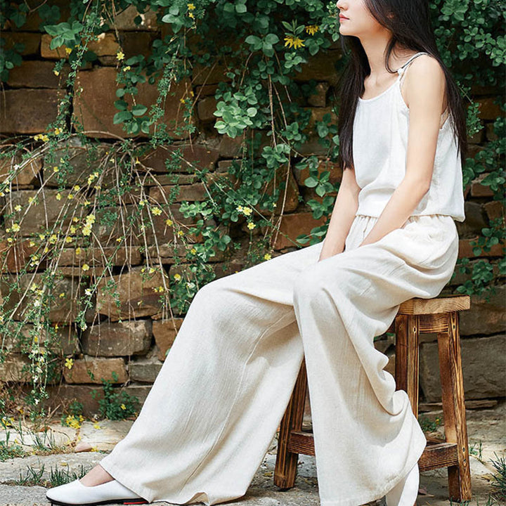 Buddha Stones無地 ワイドレッグパンツ ダンス レディース ヨガパンツ ポケット付き - image 7