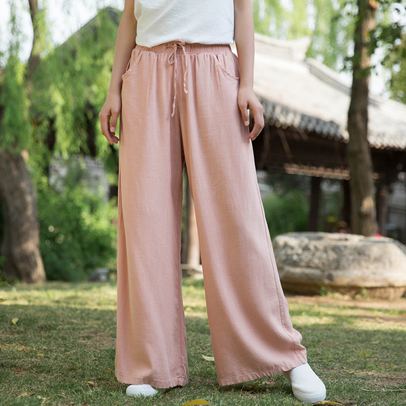 Buddha Stones無地 ワイドレッグパンツ ダンス レディース ヨガパンツ ポケット付き - image 31