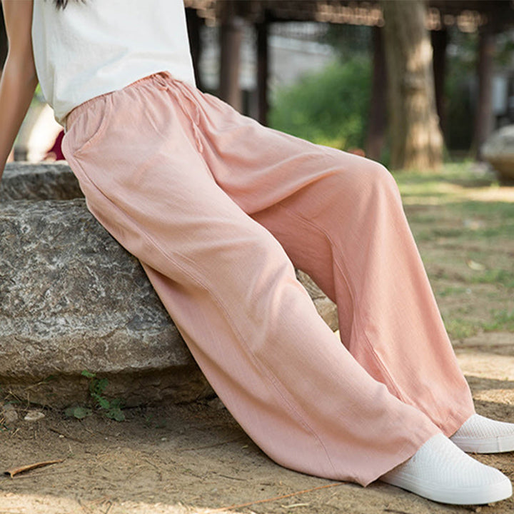 Buddha Stones無地 ワイドレッグパンツ ダンス レディース ヨガパンツ ポケット付き - image 35