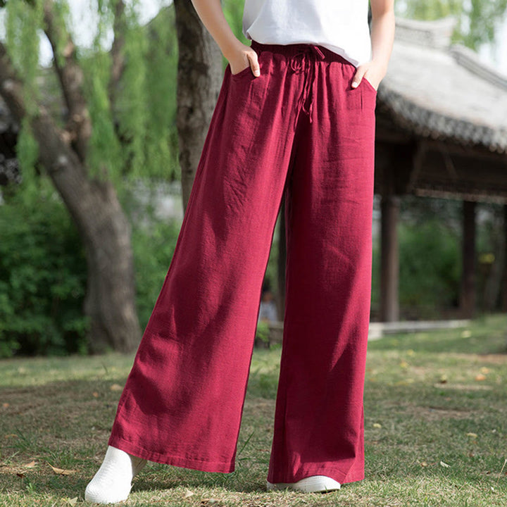 Buddha Stones無地 ワイドレッグパンツ ダンス レディース ヨガパンツ ポケット付き - image 43