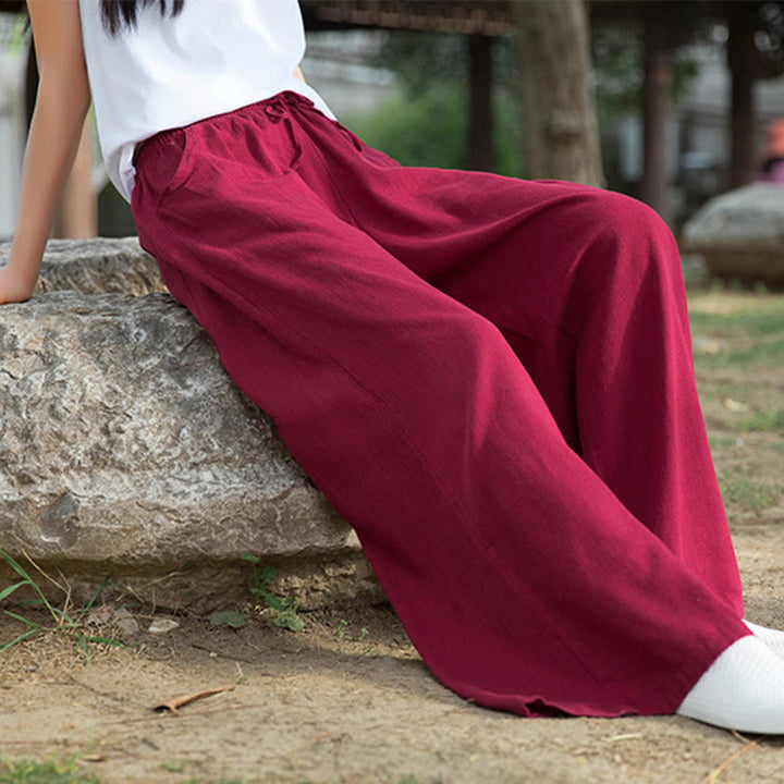 Buddha Stones無地 ワイドレッグパンツ ダンス レディース ヨガパンツ ポケット付き - image 44