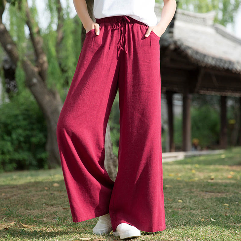 Buddha Stones無地 ワイドレッグパンツ ダンス レディース ヨガパンツ ポケット付き - image 42