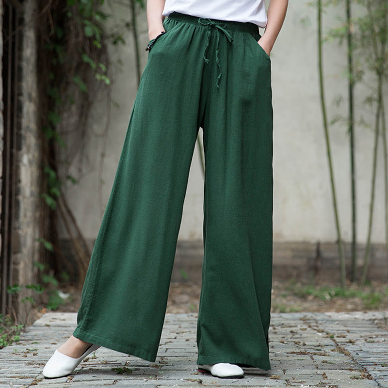 Buddha Stones無地 ワイドレッグパンツ ダンス レディース ヨガパンツ ポケット付き - image 54