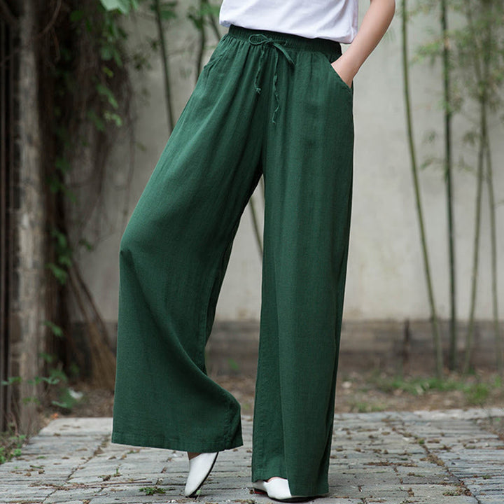 Buddha Stones無地 ワイドレッグパンツ ダンス レディース ヨガパンツ ポケット付き - image 52