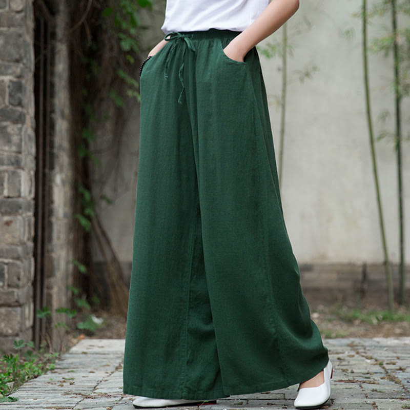 Buddha Stones無地 ワイドレッグパンツ ダンス レディース ヨガパンツ ポケット付き - image 50
