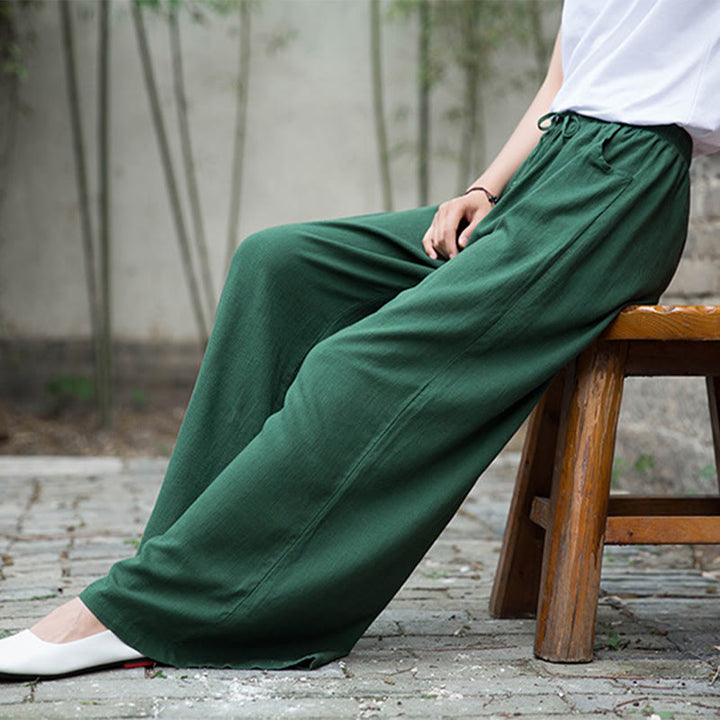 Buddha Stones無地 ワイドレッグパンツ ダンス レディース ヨガパンツ ポケット付き - image 53