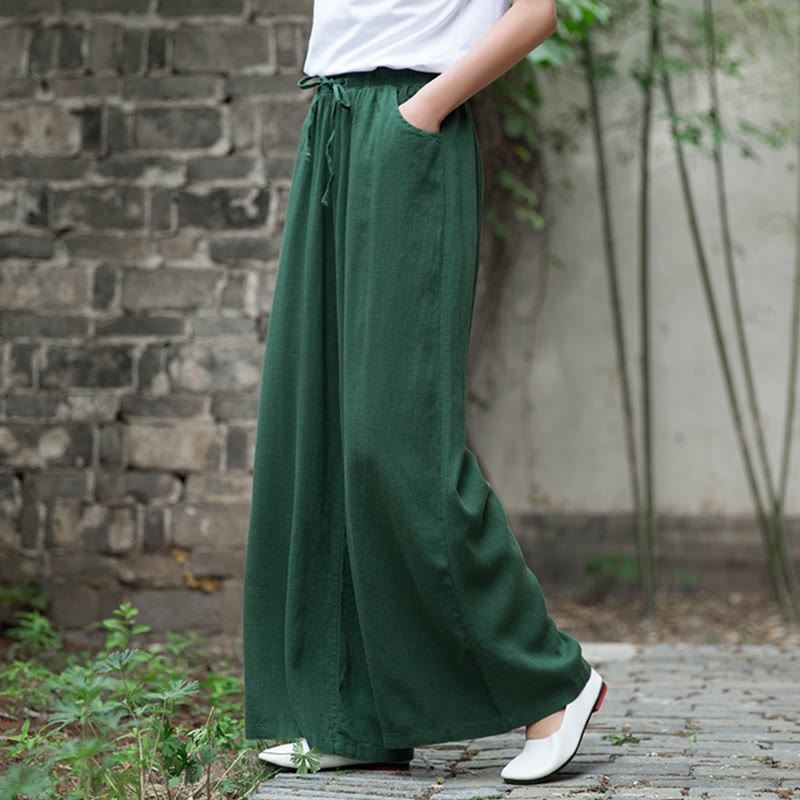 Buddha Stones無地 ワイドレッグパンツ ダンス レディース ヨガパンツ ポケット付き - image 55