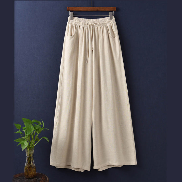 Buddha Stones無地 ワイドレッグパンツ ダンス レディース ヨガパンツ ポケット付き - image 12