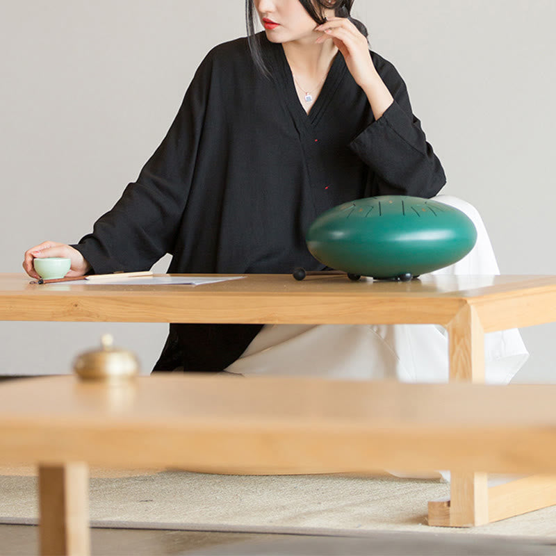 Buddha StonesVネックブラウスレディースシャツ長袖トップス中国漢服スタイル - image 20