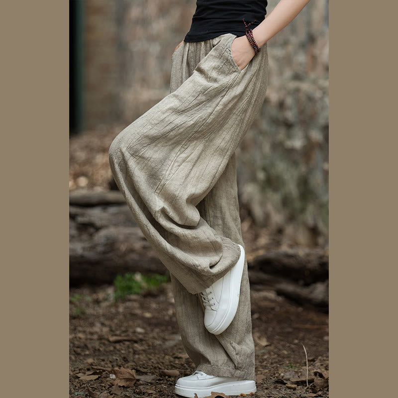 Buddha Stonesレトロ タイダイ ハーレムパンツ カジュアル レディース ヨガパンツ ポケット付き - image 6