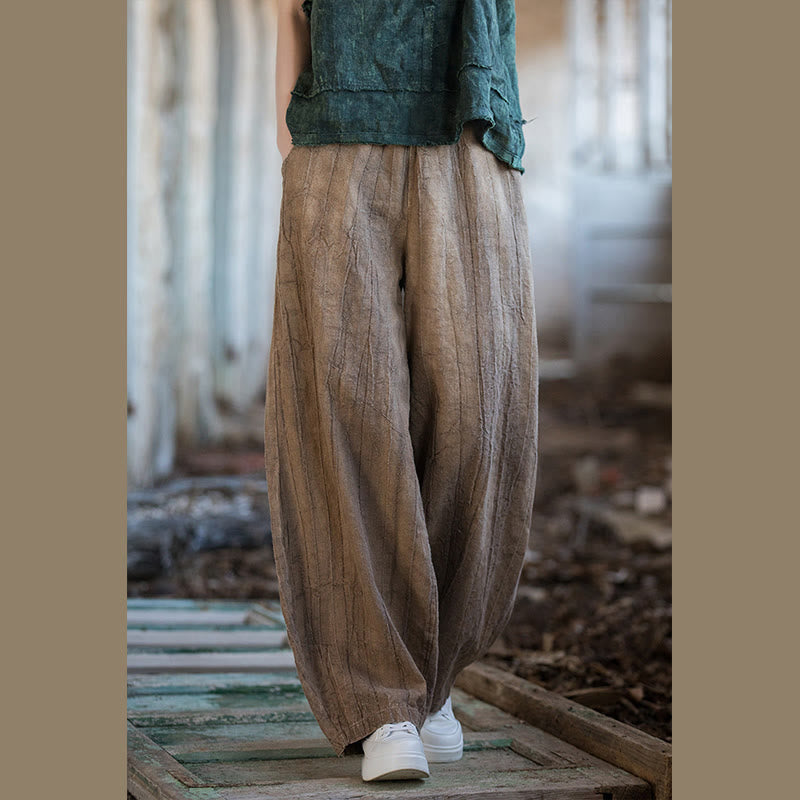 Buddha Stonesレトロ タイダイ ハーレムパンツ カジュアル レディース ヨガパンツ ポケット付き - image 24