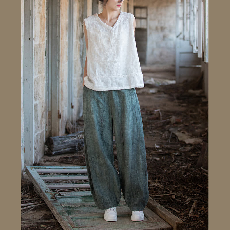 Buddha Stonesレトロ タイダイ ハーレムパンツ カジュアル レディース ヨガパンツ ポケット付き - image 30