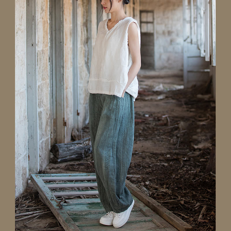 Buddha Stonesレトロ タイダイ ハーレムパンツ カジュアル レディース ヨガパンツ ポケット付き - image 31