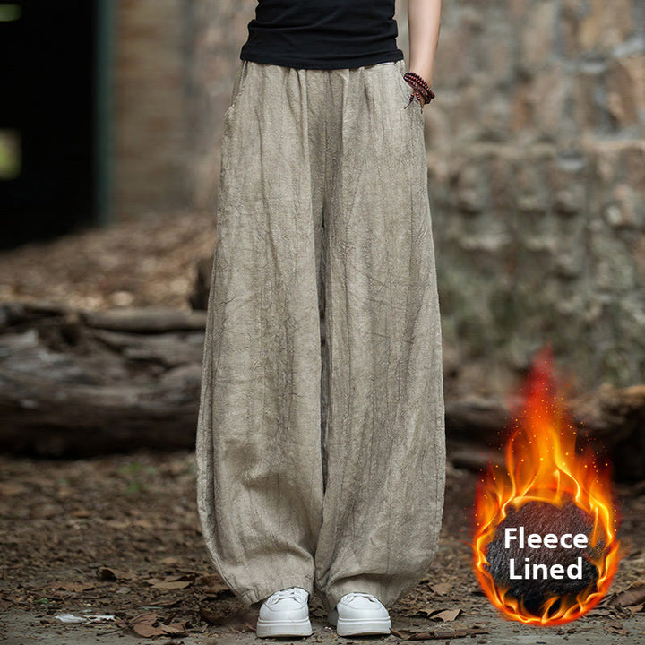 Buddha Stonesレトロ タイダイ ハーレムパンツ カジュアル レディース ヨガパンツ ポケット付き - カーキ（裏起毛バージョン） - US6、 UK/AU10、 EU38 (L)  - image 61