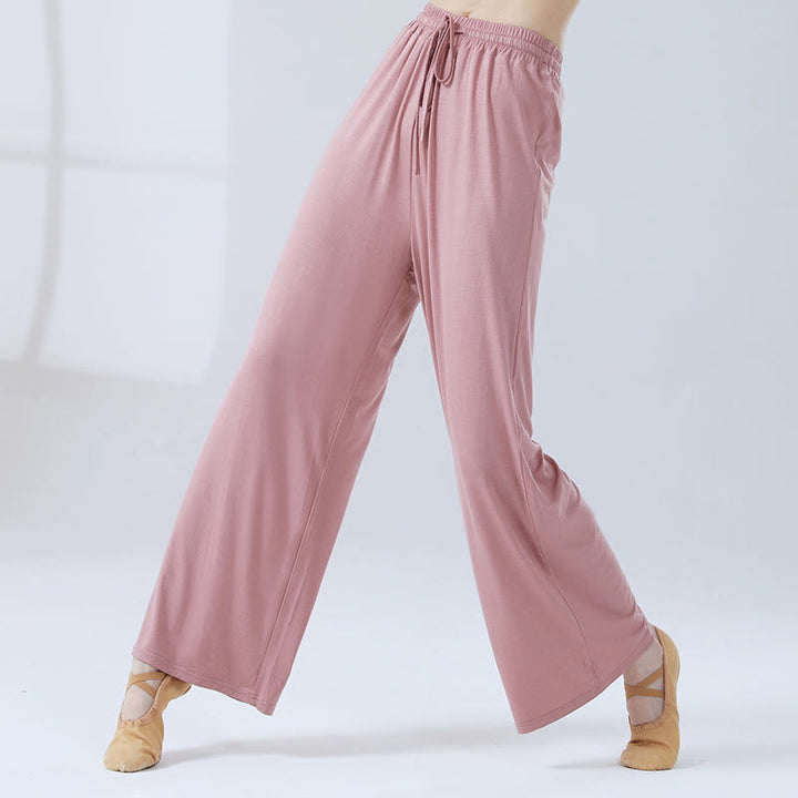 Buddha Stonesゆったりモダール ドローストリング ワイドレッグパンツ ヨガ ダンス用 - コーラルピンク - US12、 UK/AU16、 EU44 (3XL) - image 23