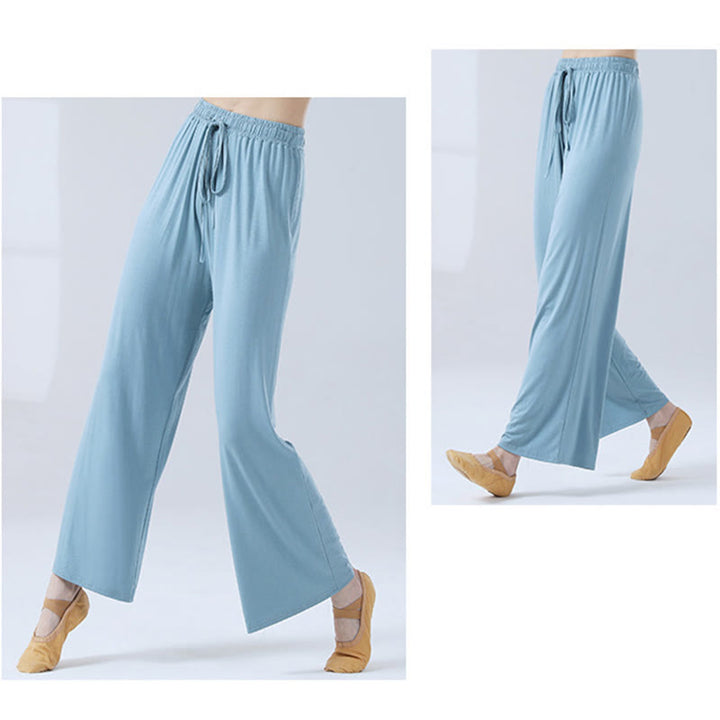 Buddha Stonesゆったりモダール ドローストリング ワイドレッグパンツ ヨガ ダンス用 - image 6