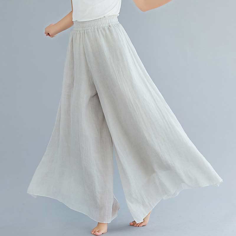 Buddha Stonesレディース カジュアル ゆったり コットン リネン ワイドレッグ パンツ ヨガ ダンス用 - image 1