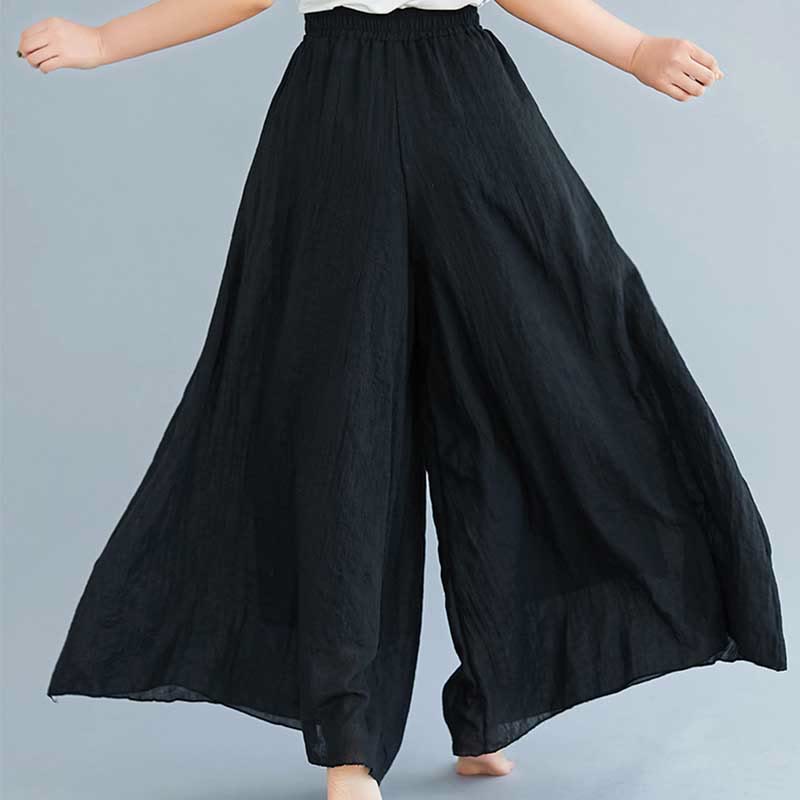 Buddha Stonesレディース カジュアル ゆったり コットン リネン ワイドレッグ パンツ ヨガ ダンス用 - image 11
